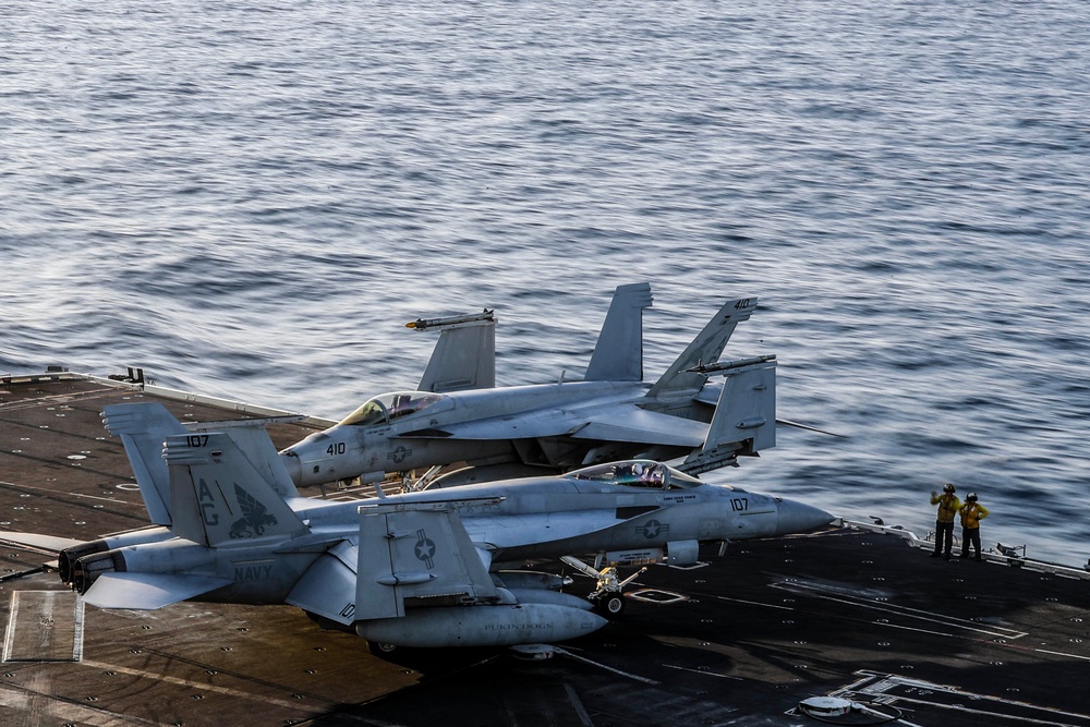 flight deck; USS Abraham Lincoln; CVN 72; COMPTUEX; Underway; aircraft carrier;