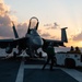 U.S. Sailors  move an F/A-18E Super Hornet