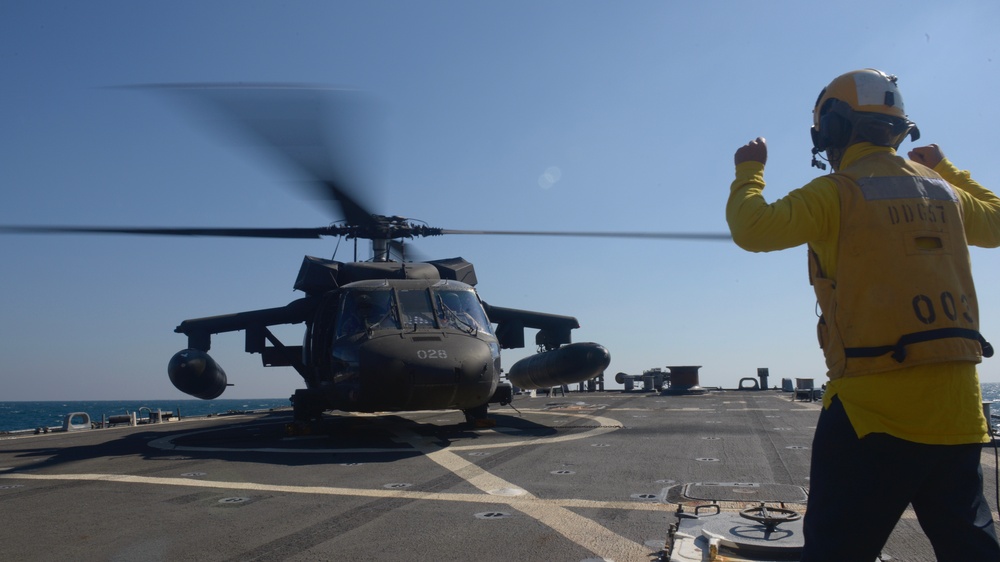 U.S. Army, Navy partner for joint aviation training in Arabian Gulf