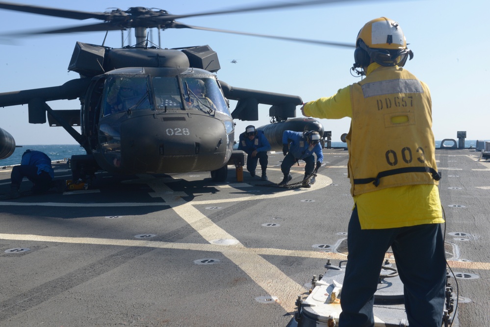 U.S. Army, Navy partner for joint aviation training in Arabian Gulf