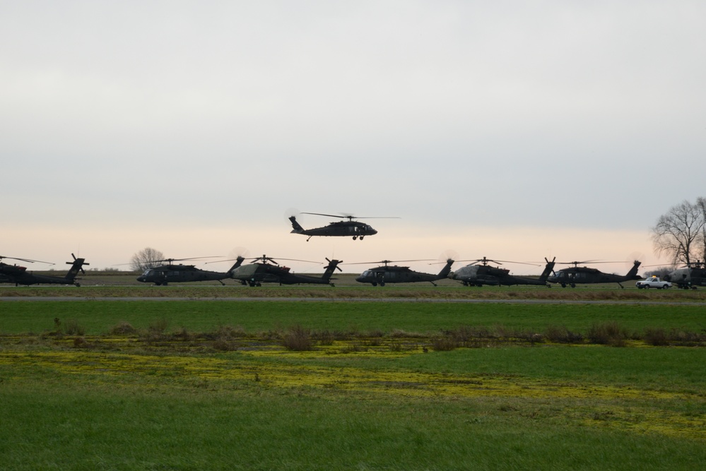 Belgium Staging of 1CAB 1ID Helicopters for Atlantic Resolve