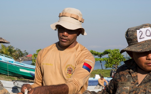 Colombian Marines conduct riverine operations with Guatemalan partners