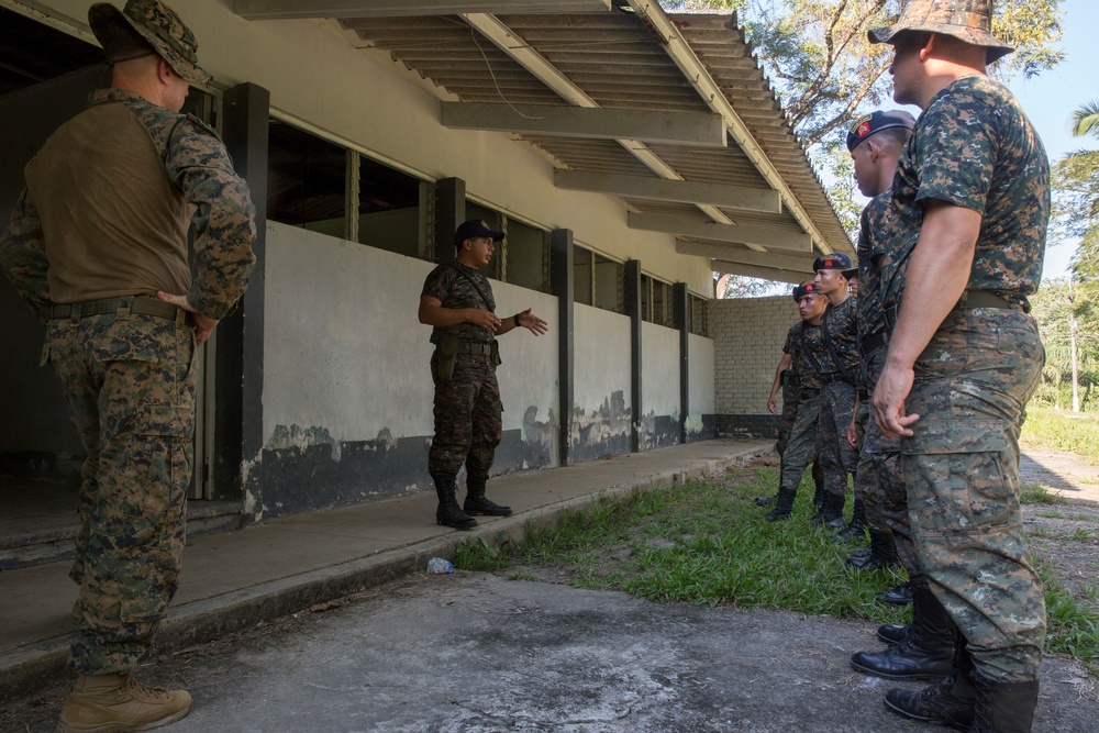U.S. Marines conduct tactical operations with Guatemalan partners