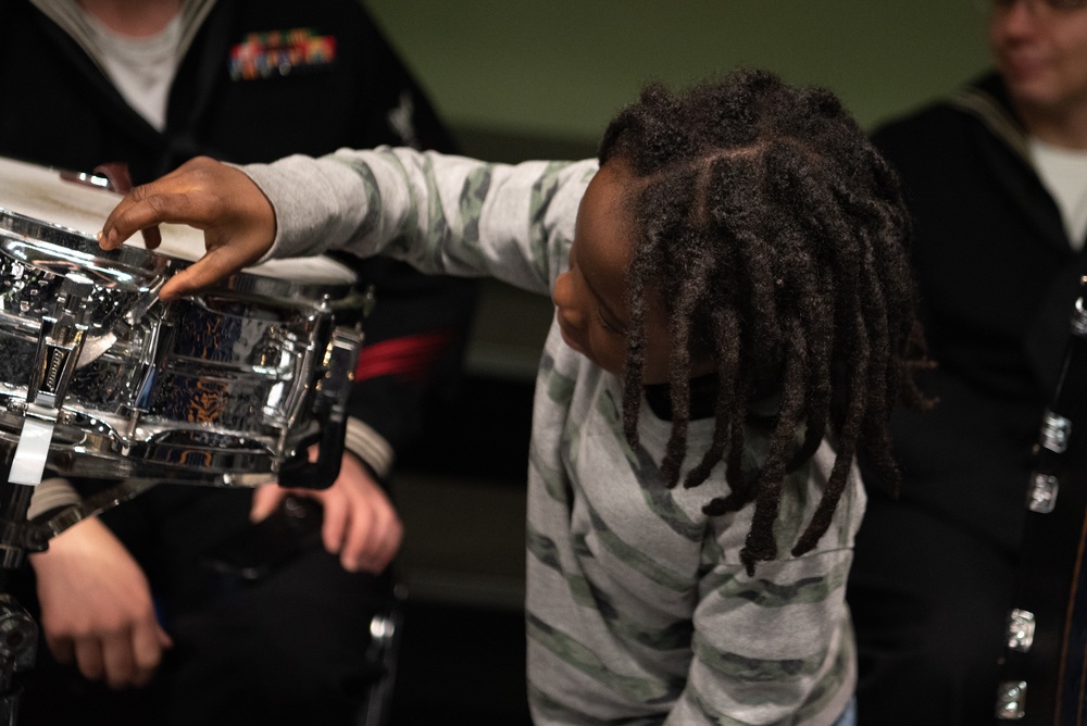 Navy Band Northeast Performs For Students at George J. West Elementary School