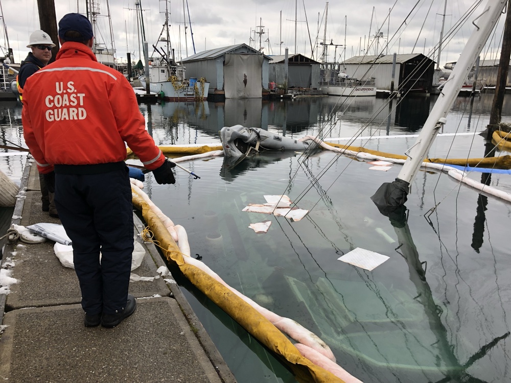 Coast Guard responds to sailboat sinking in Port Angeles Boat Haven