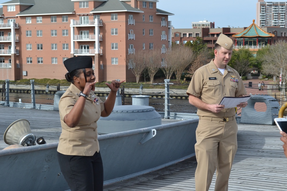 Re-enlistment ceremony