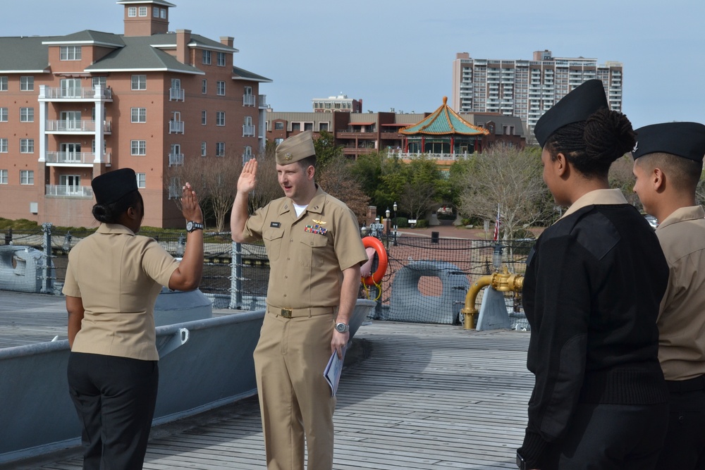 Re-enlistment ceremony