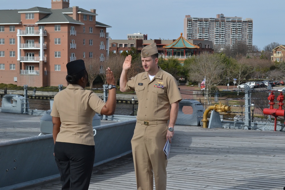 Re-enlistment ceremony