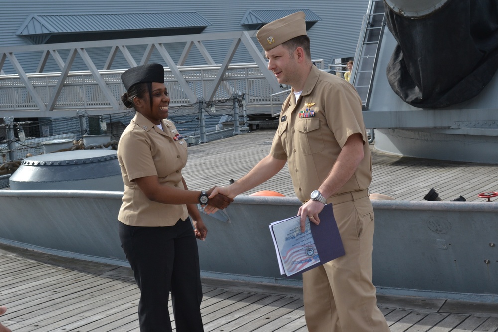 Re-enlistment ceremony