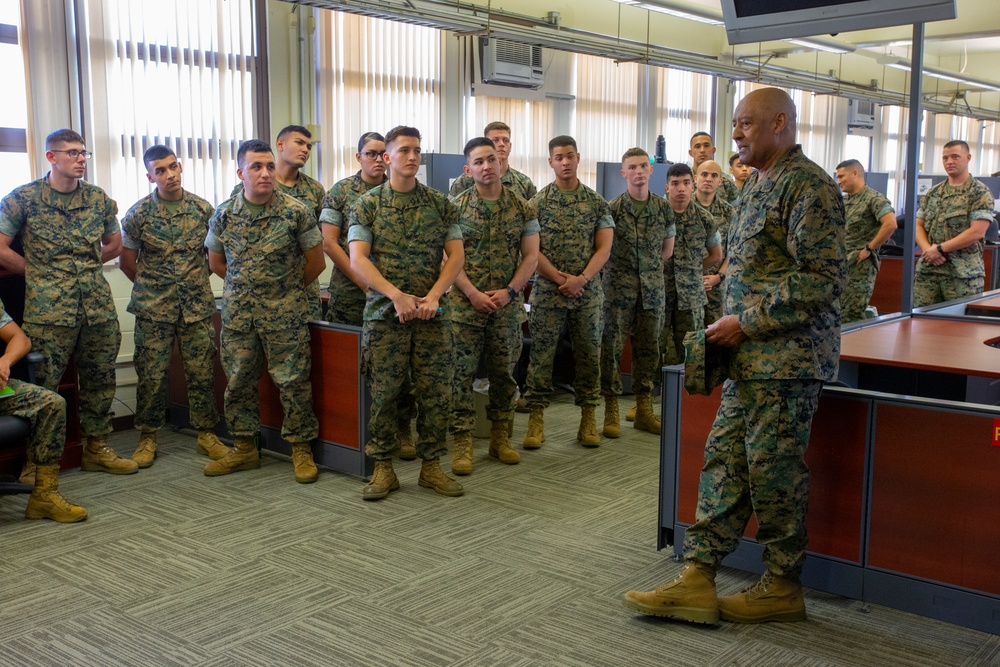 Medal of Honor Recipient Sgt. Maj. John L. Canley, Retired visits Marine Corps Base Hawaii
