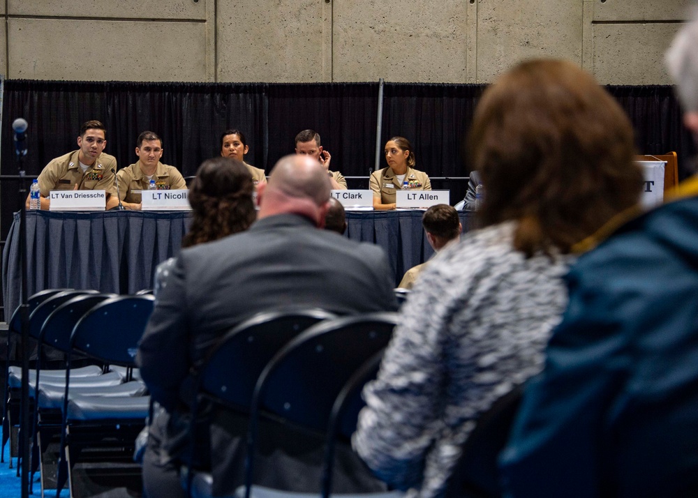 Naval Surface and Mine Warfighting Development Center (SMWDC) WTI panel at WEST 2019