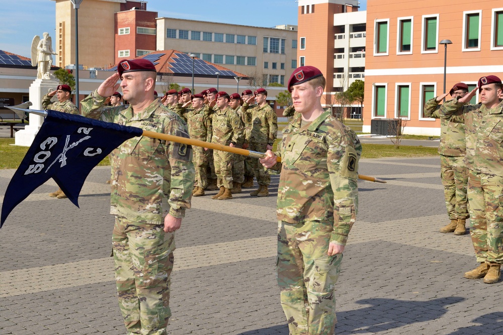 Change of Responsibility Ceremony Chosen Company, 2nd Battalion, 503rd Infantry Regiment, 173rd Airborne Brigade, Feb. 14, 2019