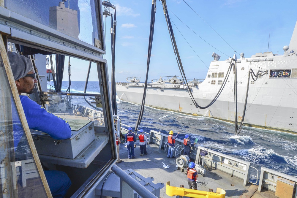 USNS Guadalupe Conducts RAS with USS Green Bay