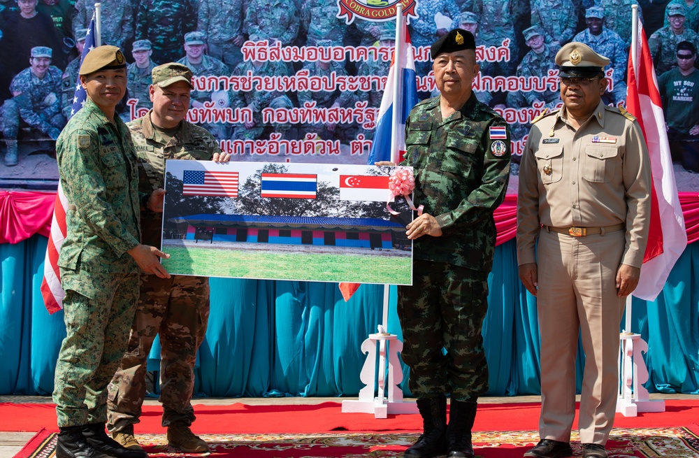 Cobra Gold 19: Building dedication ceremony at Bankoh-I-Duan, Thailand. [Image 1 of 2]