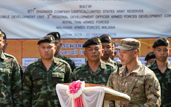 Cobra Gold 19: Building dedication ceremony at Banchaladrakang, Thailand. [Image 1 of 2]