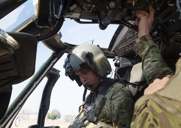 Cobra Gold 19: Pilot in Command Conducts Pre-Flight Checks Prior to Combined Aeromedical Evacuation Exercise Flight