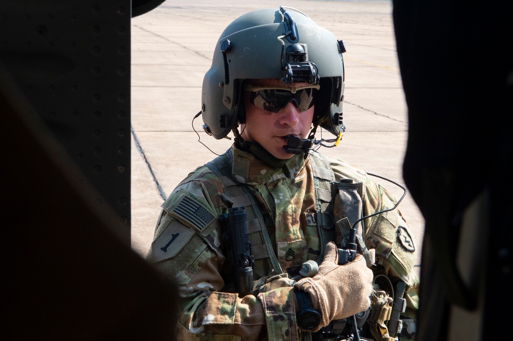 Cobra Gold 19: Critical Care Flight Paramedic Conducts Pre-Flight Checks Prior to Combined Aeromedical Evacuation Exercise Flight