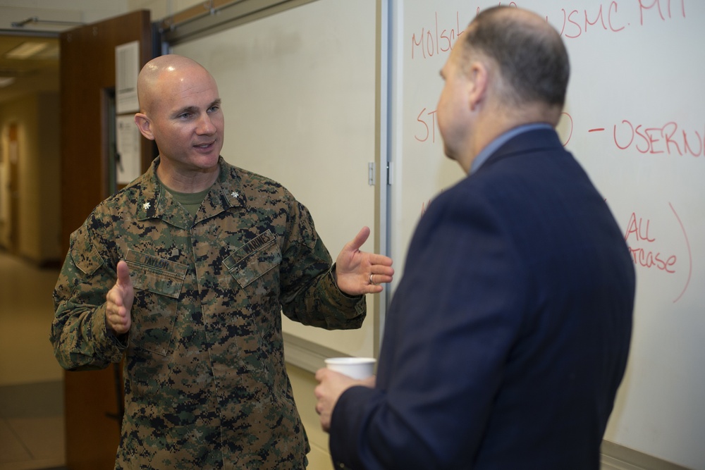 U.S. Airforce Integrated Personnel and Pay System team visits Marine Corps Combat Service Support Schools, Camp Johnson