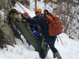 Transitioning off the high angle rescue