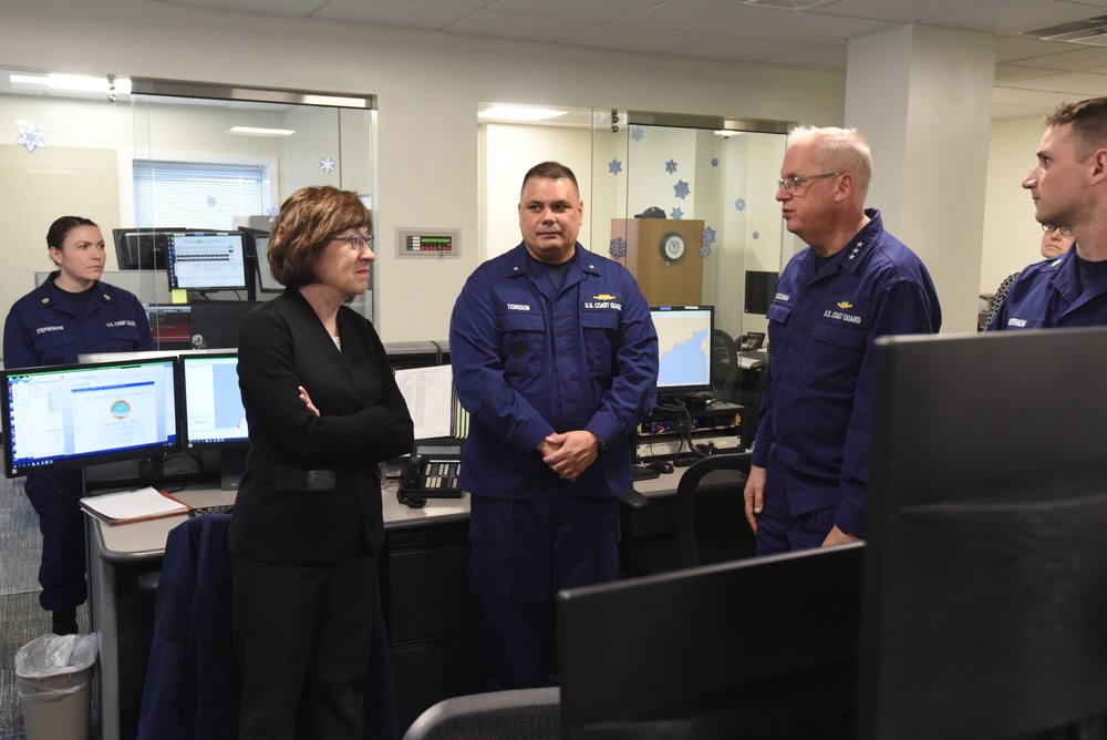 Maine Senator Susan Collins celebrates opening of $2.3M Coast Guard command center in Portland, Maine