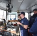 Maine Senator Susan Collins gets underway with the Coast Guard in Portland Harbor
