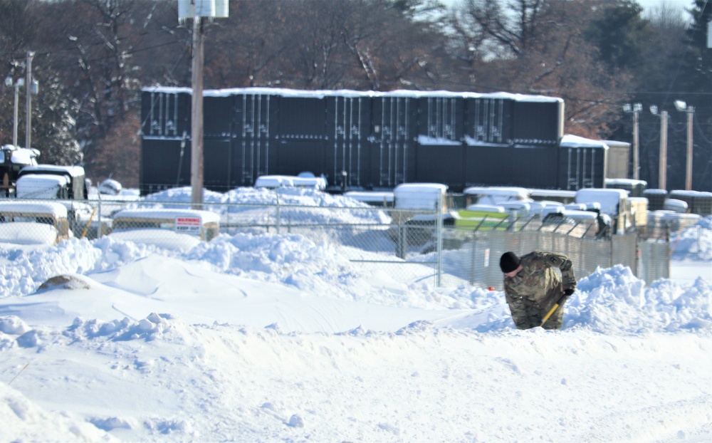 Soldiers and Snow Removal at Fort McCoy