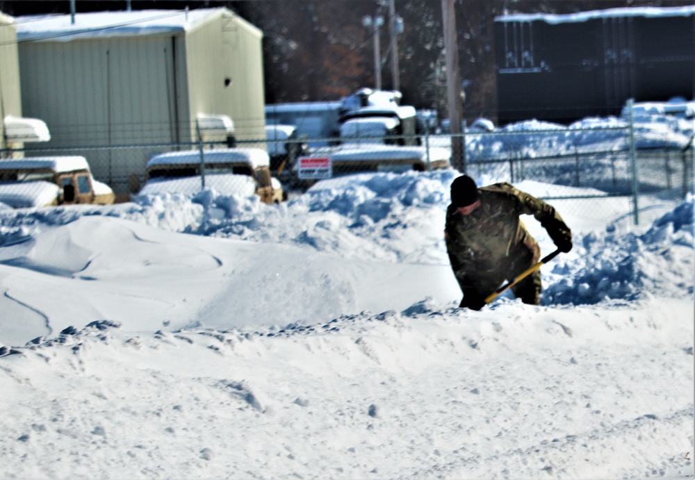 Soldiers and Snow Removal at Fort McCoy