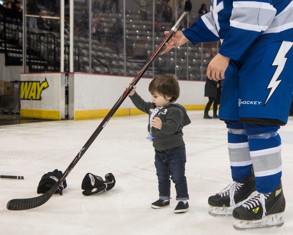 Air Force, Army hockey game face-off