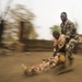 Nigerien soldier evacuates an injured soldier