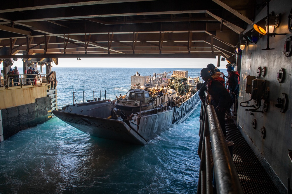 USS Harpers Ferry Conducts Well Deck Operations