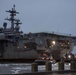 CVN 77 Transits Elizabeth River To NNSY