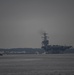 CVN 77 Transits Elizabeth River To NNSY