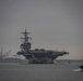 CVN 77 Transits Elizabeth River To NNSY