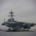 CVN 77 Transits Elizabeth River To NNSY