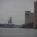 CVN 77 Transits Elizabeth River To NNSY