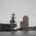 CVN 77 Transits Elizabeth River To NNSY