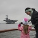 CVN 77 Transits Elizabeth River To NNSY