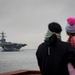 CVN 77 Transits Elizabeth River To NNSY