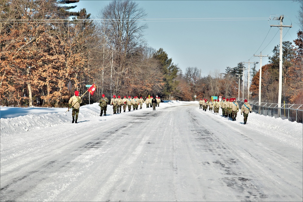 Wisconsin Challenge Academy students take winter walk