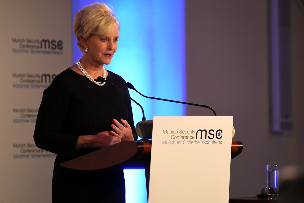 Cindy McCain Speaks At Munich Event Honoring Her Late Husband, Senator John McCain