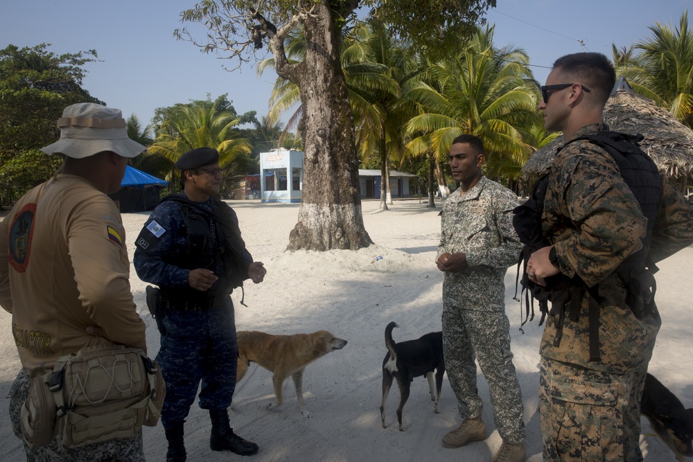 U.S. and Colombian Marines survey training sites alongside Guatemalan partners