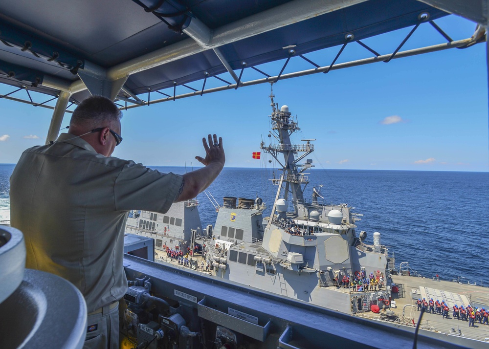 USS Decatur Conducts RAS With USNS Guadalupe
