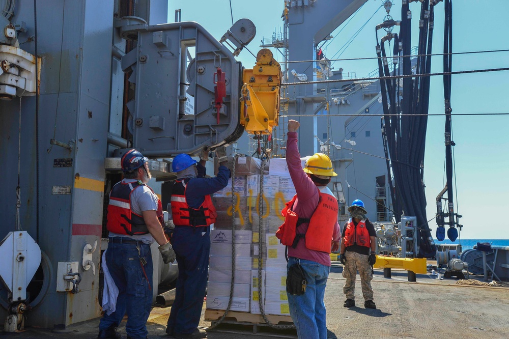 USS Decatur Conducts RAS With USNS Guadalupe