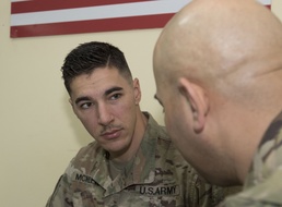 Soldier Soaks In Wisdom