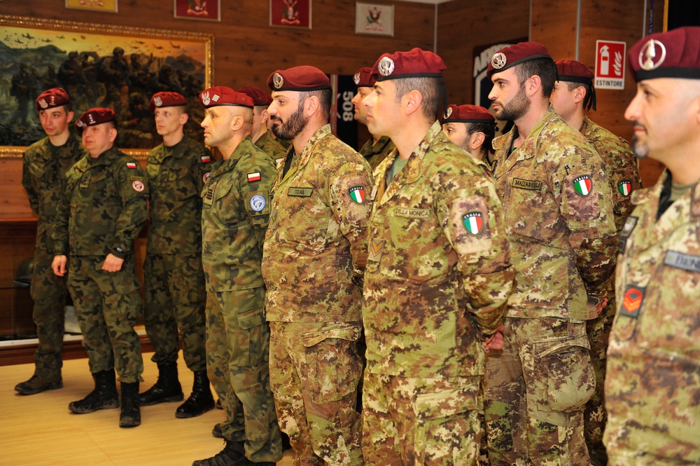 Polish and Italian Soldiers at 173rd Headquarters