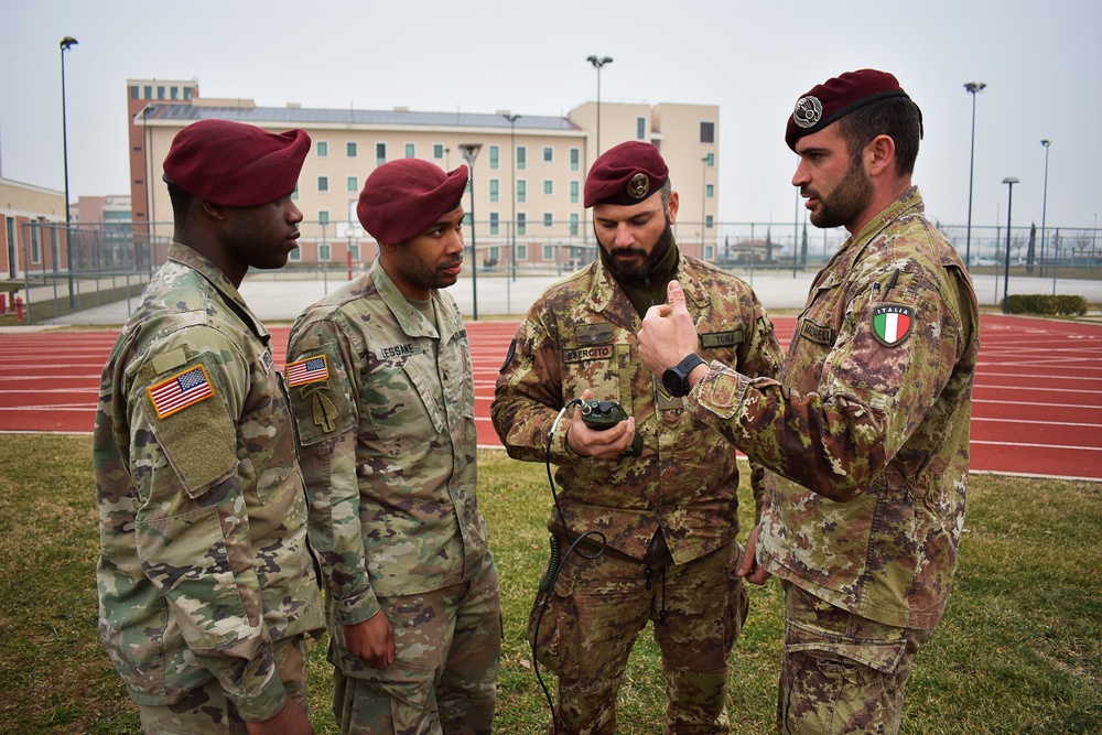 Italians Soldiers along side Sky Soldiers