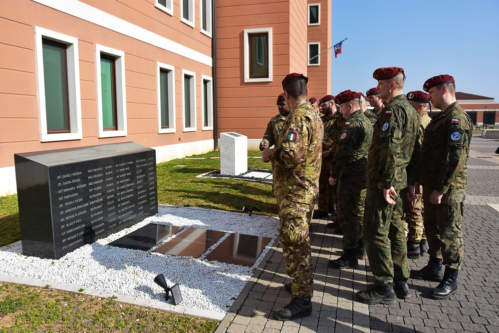 Polish and Italian Soldiers at 173rd Headquarters