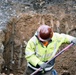 Clearing soil at the Canandaigua VA Medical Center