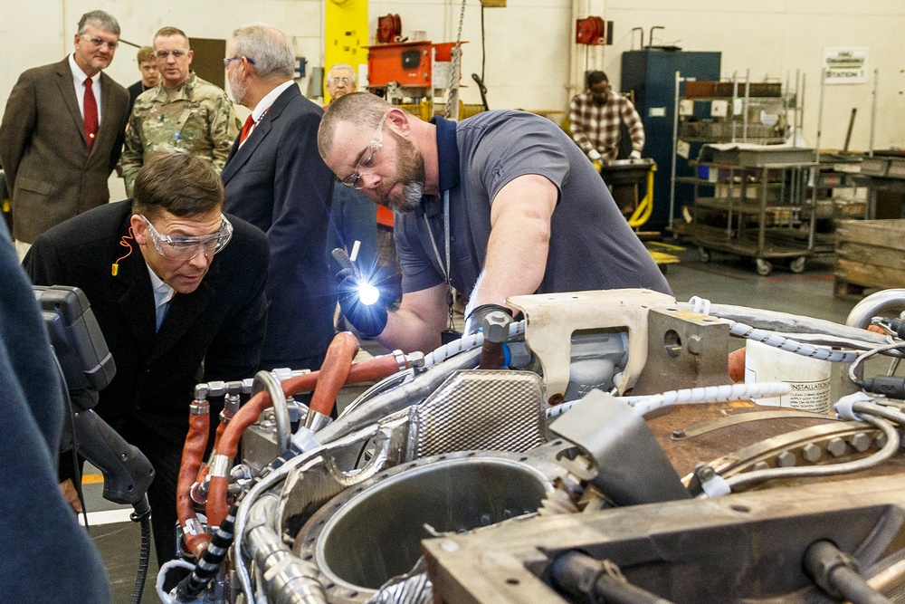 Secretary of the Army views industrial base operations