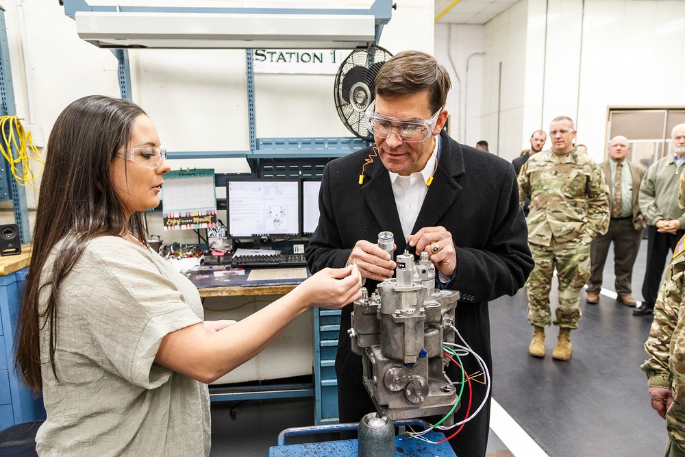 Secretary of the Army views industrial base operations